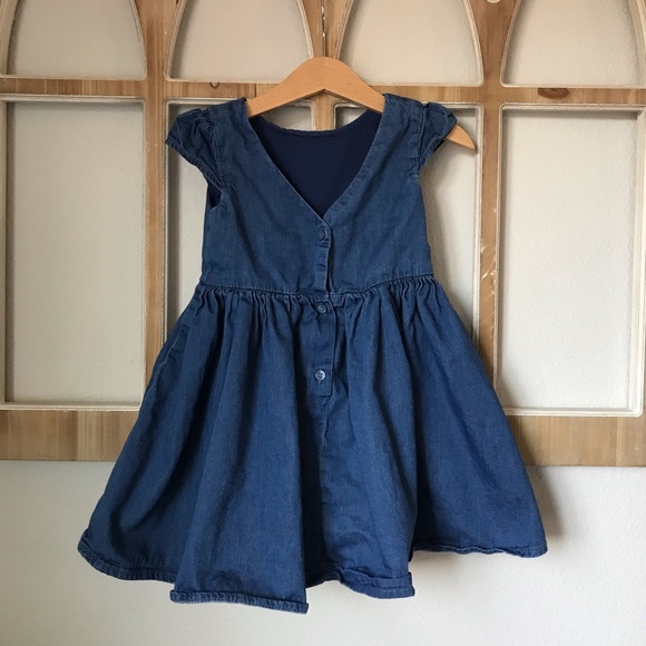 Toddler Denim Skater Dress - Picture 2 of 8